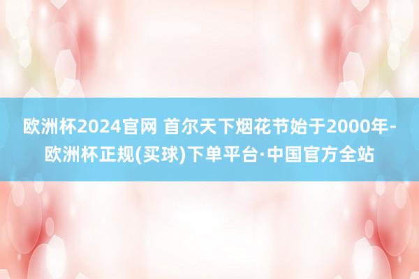 欧洲杯2024官网 首尔天下烟花节始于2000年-欧洲杯正规(买球)下单平台·中国官方全站