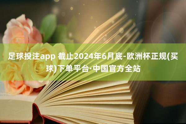 足球投注app 截止2024年6月底-欧洲杯正规(买球)下单平台·中国官方全站