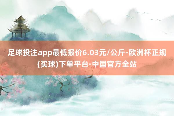 足球投注app最低报价6.03元/公斤-欧洲杯正规(买球)下单平台·中国官方全站