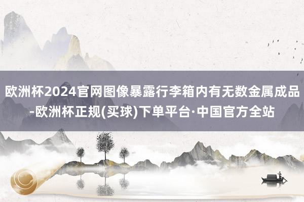 欧洲杯2024官网图像暴露行李箱内有无数金属成品-欧洲杯正规(买球)下单平台·中国官方全站