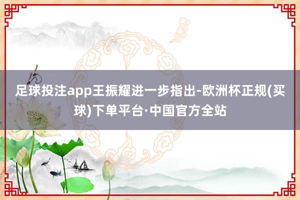 足球投注app　　王振耀进一步指出-欧洲杯正规(买球)下单平台·中国官方全站